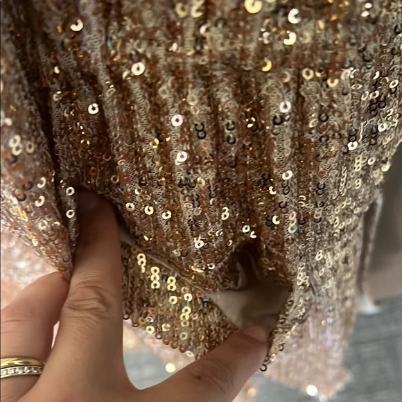 ✨ BB Dakota x Steve Madden Rose Gold Sequin Jacket ✨ - Picture 4 of 11